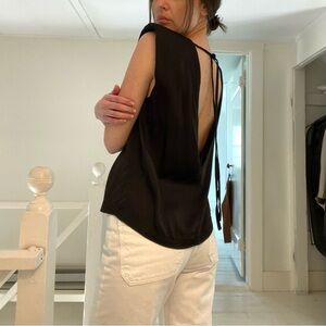 The Garment Satin Open Back Secretary Muscle Tee Size 1
